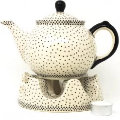 Janelle Imports Morning Teapot 1 Qt In Black Elegance