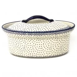 Janelle Imports Oval Server W/Cover 1 Qt In Simple Elegance