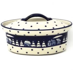 Janelle Imports Oval Server W/Cover 1 Qt In Winter