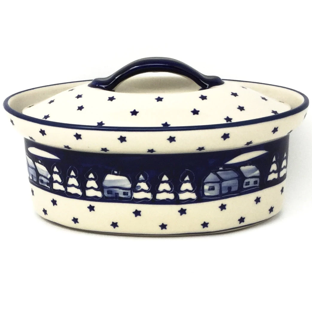 Janelle Imports Oval Server W/Cover 1 Qt In Winter 3 Janelle Imports Oval Server W/Cover 1 Qt In Winter