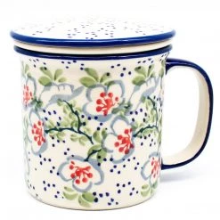 Janelle Imports Straight Cup W/Infuser & Cover 12 Oz In Japanese Garden