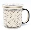 Janelle Imports Straight Cup W/Infuser & Cover 12 Oz In Black Elegance