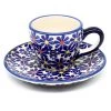 Janelle Imports Espresso Cup W/Saucer 2 Oz In Flowers On White