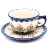 Janelle Imports Tea Cup W/Saucer 8 Oz In Field Of Flowers