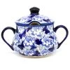 Janelle Imports Family Style Sugar Bowl 14 Oz In Blue Butterfly 2 Janelle Imports Family Style Sugar Bowl 14 Oz In Blue Butterfly