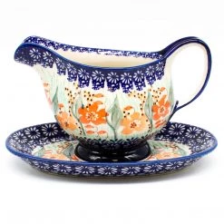 Janelle Imports Gravy Boat W/Tray 1 Qt In Sunshine Meadow