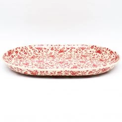 Janelle Imports Lg Oval Platter In Antique Red