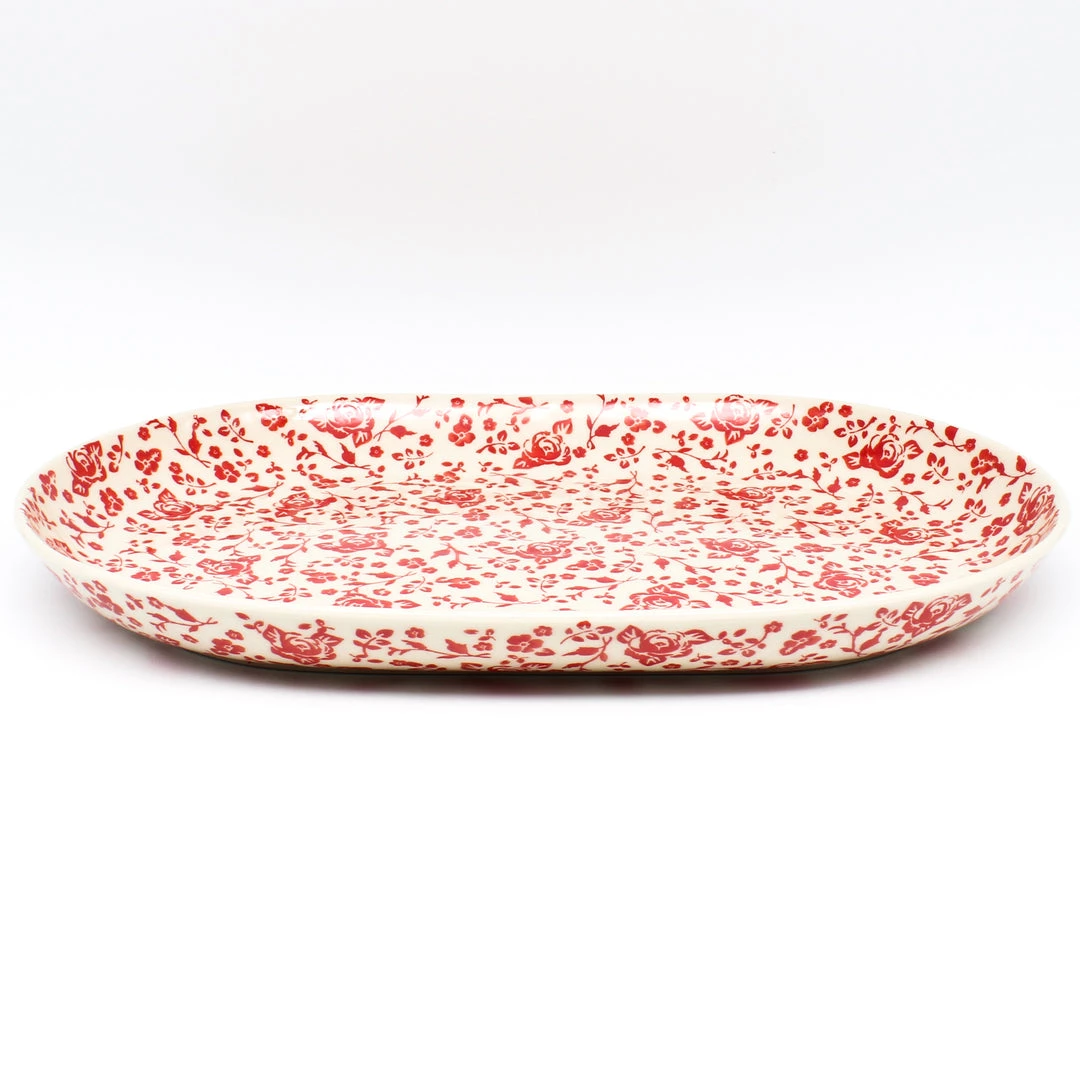 Janelle Imports Lg Oval Platter In Antique Red 3 Janelle Imports Lg Oval Platter In Antique Red