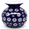 Janelle Imports Round Vase In Flowers On Blue