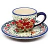 Janelle Imports Espresso Cup W/Saucer 2 Oz In Red Poppies