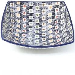 Janelle Imports Lg Nut Bowl In Modern Checkers