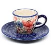 Janelle Imports Espresso Cup W/Saucer 2 Oz In Perennial Garden