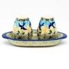 Janelle Imports Salt & Pepper Set W/Tray In Birds