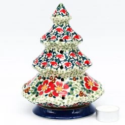 Janelle Imports Tree Tea Candle Holder In Red Poppies