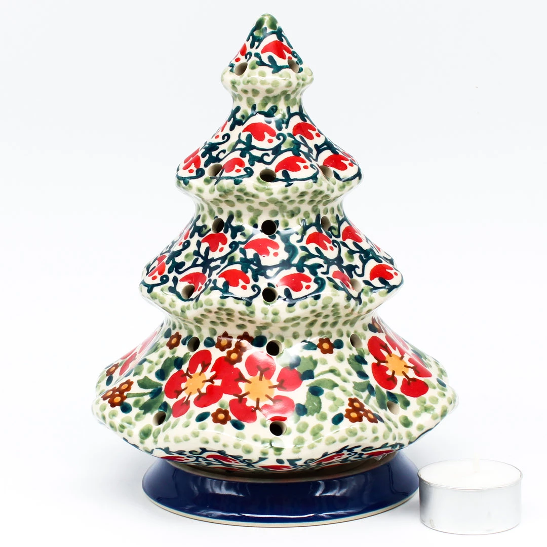 Janelle Imports Tree Tea Candle Holder In Red Poppies 3 Janelle Imports Tree Tea Candle Holder In Red Poppies