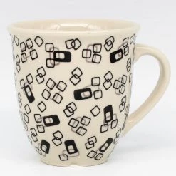 Janelle Imports Lg Bistro Cup 16 Oz In Modern Gray & Black