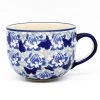 Janelle Imports Latte Cup 16 Oz In Blue Butterfly