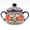 Janelle Imports Family Style Sugar Bowl 14 Oz In Red Poppies