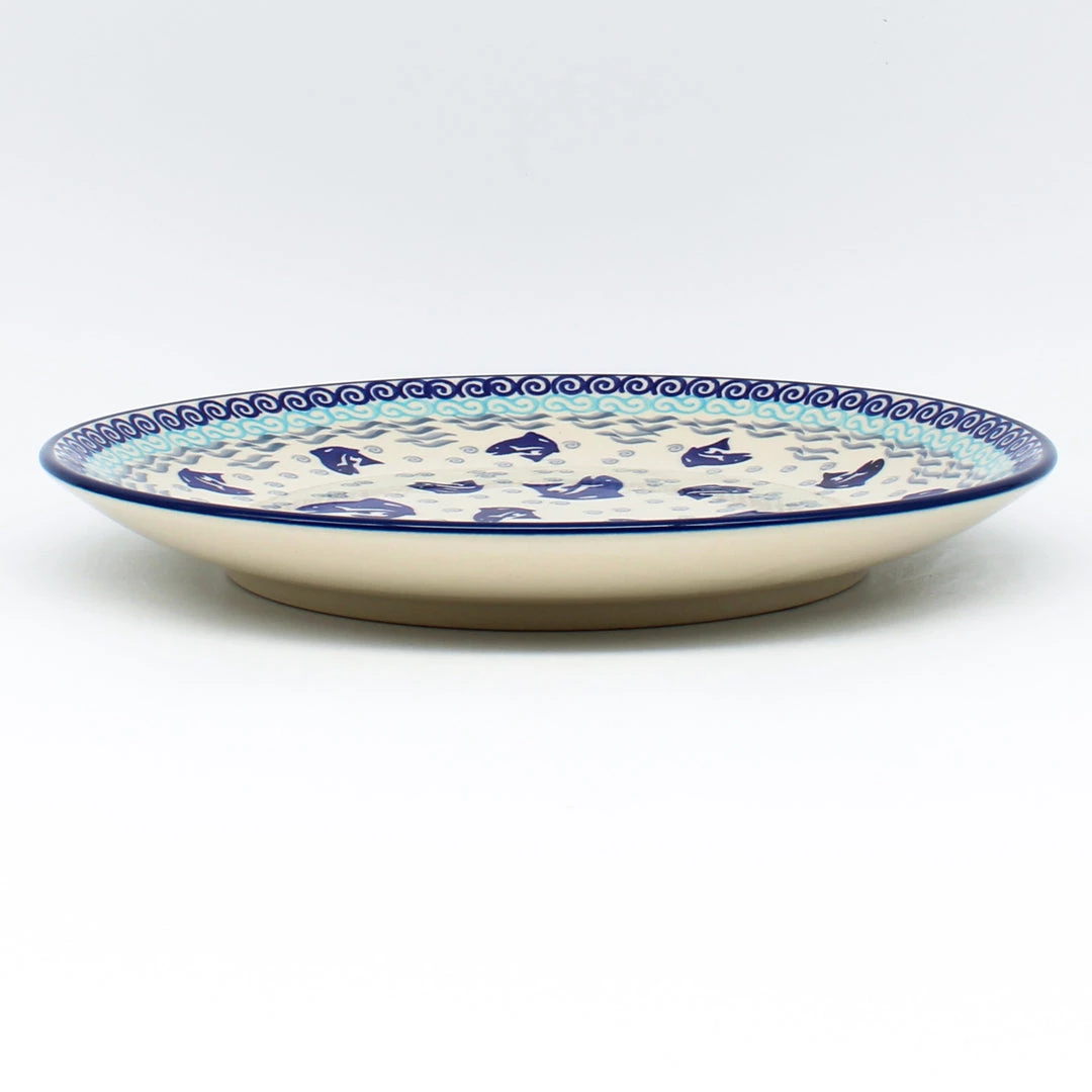 Janelle Imports Dinner Plate 10" In Blue Fish 4 Janelle Imports Dinner Plate 10" In Blue Fish