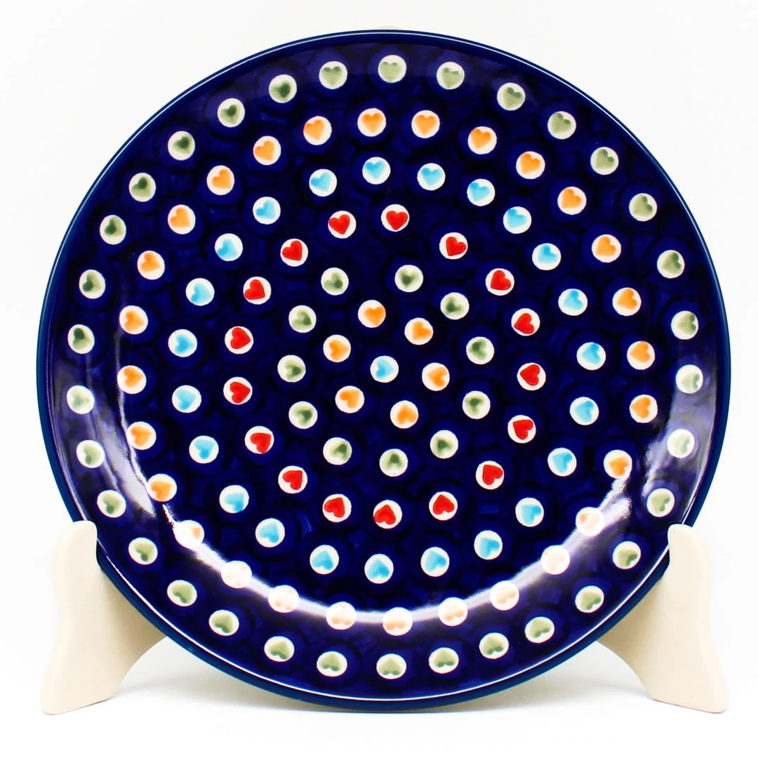 Janelle Imports Luncheon Plate Multi-Colored Hearts 3 Janelle Imports Luncheon Plate Multi-Colored Hearts