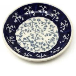 Janelle Imports Teabag Plate In Light & Dark Snowflake
