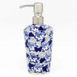 Janelle Imports Soap Dispenser In Blue Butterfly