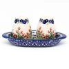 Janelle Imports Salt & Pepper Set W/Tray In Field Of Flowers 1 Janelle Imports Salt & Pepper Set W/Tray In Field Of Flowers