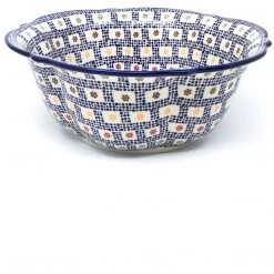 Janelle Imports Lg Retro Bowl In Modern Checkers