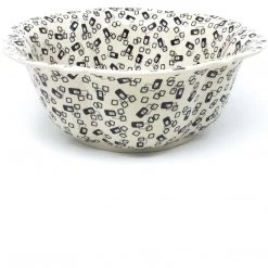 Janelle Imports Lg Retro Bowl In Modern Gray & Black