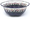 Janelle Imports Lg Retro Bowl In Red Tulips