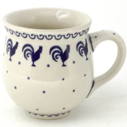 Janelle Imports Gentlemen's Cup 16 Oz In Blue Roosters