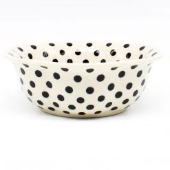 Janelle Imports Sm Retro Bowl In Black Polka-Dot