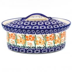 Janelle Imports Oval Server W/Cover 1 Qt In Sunshine Meadow