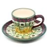 Janelle Imports Espresso Cup W/Saucer 2 Oz In Cottage Decor