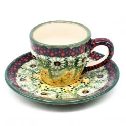 Janelle Imports Espresso Cup W/Saucer 2 Oz In Cottage Decor