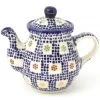Janelle Imports Night Time Teapot 12 Oz In Modern Checkers