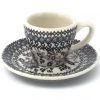 Janelle Imports Espresso Cup W/Saucer 2 Oz In Gray & Black