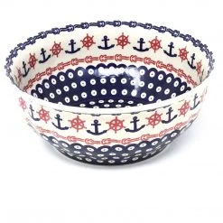 Janelle Imports Scalloped Bowl 128 Oz In Red Helm