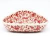 Janelle Imports Triangular Bowl 8" In Antique Red