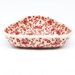 Janelle Imports Triangular Bowl 8" In Antique Red