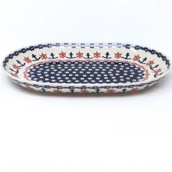 Janelle Imports Lg Oval Platter In Red Helm