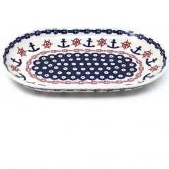 Janelle Imports Md Oval Platter In Red Helm