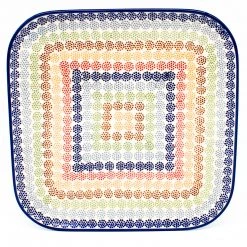 Janelle Imports Square Sushi Platter 11" In Modern Dots