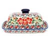 Janelle Imports Butter Dish In Red Poppies