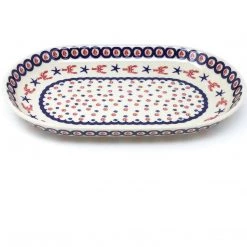 Janelle Imports Md Oval Platter In Red Lobster