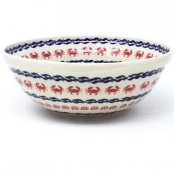 Janelle Imports Round Bowl 64 Oz In Red Crab