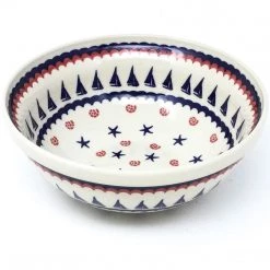 Janelle Imports Round Bowl 64 Oz In Blue Sail