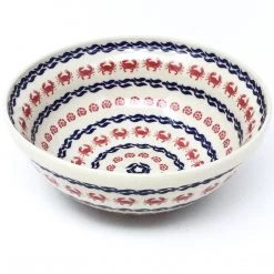 Janelle Imports Round Bowl 64 Oz In Red Crab