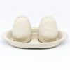 Janelle Imports Salt & Pepper Set W/Tray In Simply White