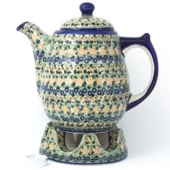 Janelle Imports Tall Teapot 2 Qt In Rose Garden